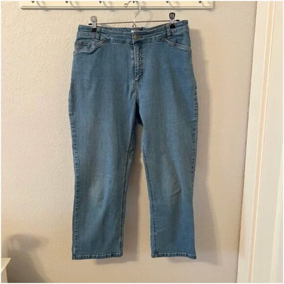 J. Jill Stretch Slim Straight Leg Jeans - Picture 1 of 7